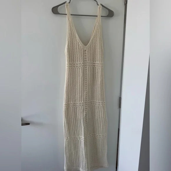 stradivarius | Dresses | Stradivarius Cream Knit Midi Dress | Poshmark